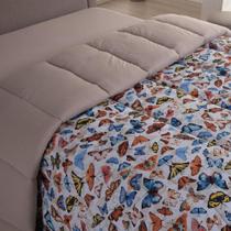 Edredom Cobertor Sonnet Solteiro Malha Estampada Dupla Face Edredom Cobertor Sonnet Solteiro Malha Estampada Dupla Face