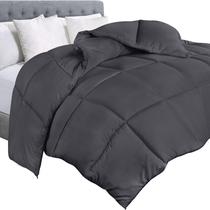 Edredom com inserção de edredom Utopia Bedding King Size cinza