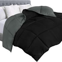 Edredom com inserção de edredom Utopia Bedding Queen preto/cinza Edredom com inserção de edredom Utopia Bedding Queen preto/cinza
