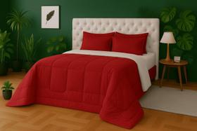 Edredom com Sherpa Queen Avulso Cores Lisas Edredom com Sherpa Queen Avulso Cores Lisas