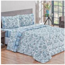 Edredom Combinatto Queen 1pç Dupla Face Tec. Percal 180 Fios