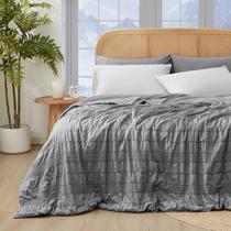 Edredom Cozy Bliss Seersucker Cooling King Size cinza escuro Edredom Cozy Bliss Seersucker Cooling King Size cinza escuro