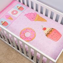 Edredom De Berço Avulso Americano Infantil Estampado Doces