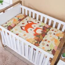 Edredom de Berço Estampado Raposinha Laranja
