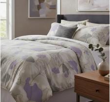 Edredom Diamante Casal Teka 220 m X 240 m 100%Algodão Cor:Luar