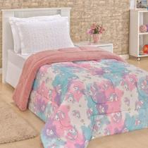 Edredom Diverkids Solteiro Infantil Malha Estampada 1 Peça - Unicórnio Rosa Edredom Diverkids Solteiro Infantil Malha Estampada 1 Peça - Unicórnio Rosa