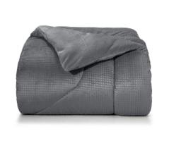 Edredom Dupla Face De Plush Lugano Casal 220X235Cm - Ardosia