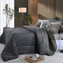 Edredom Dupla Face De Plush Lugano Queen 235X260Cm - Taupe