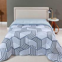 Edredom Dupla Face Estampado Com Viés CASAL QUEEN Malha 100% Algodão