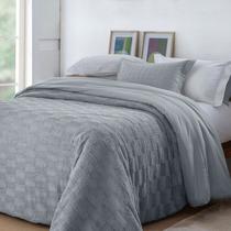 Edredom Dupla Face Madelaine 2,4x2,6m Cinza Dove King Jolitex