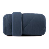 Edredom Dupla Face Malha Fio Penteado King - Azul Minimal - Altenburg