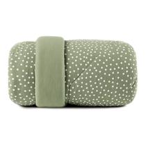 Edredom Dupla Face Malha Fio Penteado King - Bits Verde - Altenburg