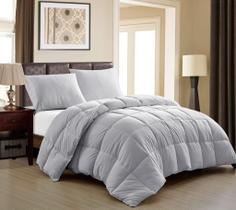Edredom Dupla Face Percal 400 Fios Extra Macio Queen 240x260 Luxo Plumagem