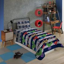 Edredom Dupla Face Solteiro Avengers Herois Menino Masculino 2,10 Lepper