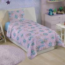 Edredom Dupla Face Solteiro Estampado Stitch Microfibra 1,40 m x 2,10 m Coberta Edredom Dupla Face Solteiro Estampado Stitch Microfibra 1,40 m x 2,10 m Coberta