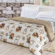 Edredom Dupla Face Super King Quality 01 Peça - Avelã