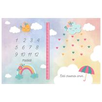 Edredom Dupla Face Tapete Foto Bebê Mêsversário Chuva Amor Edredom Dupla Face Tapete Foto Bebê Mêsversário Chuva Amor