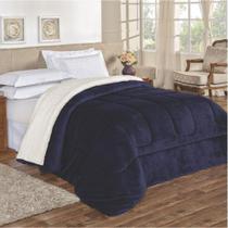 Edredom Esquimó Solteiro Dupla Face Sherpa Lã Carneiro Royal