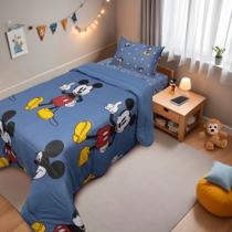 Edredom Estampado 1 Peça Portallar Disney Mickey Glasses/Cinza c/pequeno defeito de fabrica