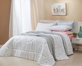 Edredom Flores Dupla Face Hipercal 200 Fios