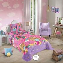 Edredom infantil barbie dupla face matelado solteiro lepper