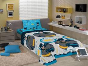 Edredom Infantil Batman Masculino Solteiro Cobertor Personagem