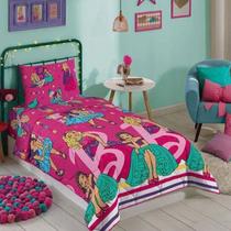 Edredom Infantil Dupla Face Microfibra 1,40m x 2,10m Lepper Barbie Reinos Mágicos Edredom Infantil Dupla Face Microfibra 1,40m x 2,10m Lepper Barbie Reinos Mágicos