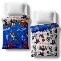 Edredom Infantil Dupla Face Solteiro Homem Aranha Spider Man