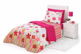 Edredom Infantil Kids dupla face Estampa Gardem Floral 1 Peça Confortável e Macio para Crianças Edredom Infantil Kids dupla face Estampa Gardem Floral 1 Peça Confortável e Macio para Crianças