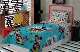 Edredom infantil mickey disney dupla face microfibra - Lepper