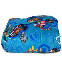 Edredom Infantil Mickey Mouse Azul Microfibra Solteiro Estampado Lepper