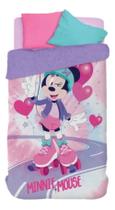Edredom Infantil Solteiro C/ Sherpa Estampa Minnie 150x220