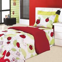 Edredom Infantil Solteiro Joaninha Dupla Face 01 Peça Vermelho Edredom Infantil Solteiro Joaninha Dupla Face 01 Peça Vermelho