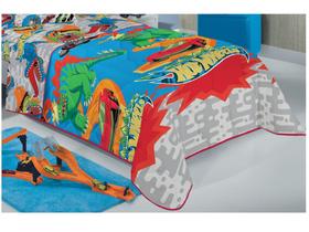 Edredom Infantil Solteiro Lepper Microfibra - Hot Wheels Azul