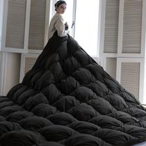 Edredom KAKABELL Pinch Pleat Goose Down Fiber King Preto Edredom KAKABELL Pinch Pleat Goose Down Fiber King Preto