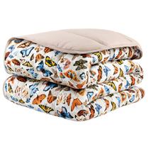 Edredom King 100% Algodão Dupla Face Malha de Algodão Macio Estampado Bege