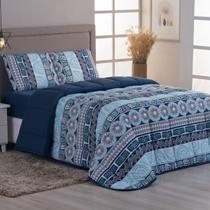 Edredom King 100% Algodão Dupla Face Malha Penteada Antialérgico