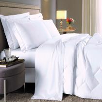 Edredom King 300 Fios Buettner Platine Liso Branco Edredom King 300 Fios Buettner Platine Liso Branco