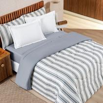 Edredom King Algodão Malha Marin 01 Peça Cinza Edredom King Algodão Malha Marin 01 Peça Cinza