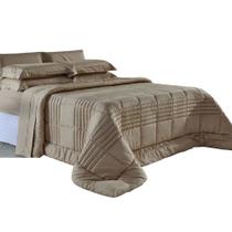 Edredom King BBC Textil Glamour Percal 500 Fios Bege - 9083