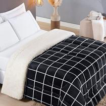 Edredom King Coberdrom Sherpa/mantinha Austin 1 Peça - com cor predominante Preto Edredom King Coberdrom Sherpa/mantinha Austin 1 Peça - com cor predominante Preto