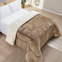 Edredom King Coberdrom Sherpa-mantinha Everest 1 Peça Caqui Edredom King Coberdrom Sherpa-mantinha Everest 1 Peça Caqui