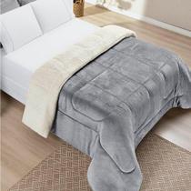 Edredom King Coberdrom Sherpa/mantinha Everest 1 Peça - Cinza Edredom King Coberdrom Sherpa/mantinha Everest 1 Peça - Cinza