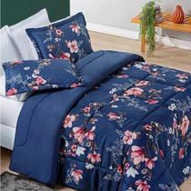 Edredom King Dupla Face Avere 200 Fios Estampado 3 Peças - Encantada