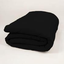 Edredom King em Malha 100% Algodão Preto Arrumadinho Enxovais