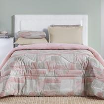 Edredom KING estampado dupla face percale 200 fios
