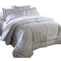 Edredom King Kacyumara Satinee 300 Fios Lafet Cinza - 7525