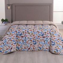 Edredom King Luar Super Macio Malha 100% Algodão Dupla Face 01 Peça - Bege Borboleta Edredom King Luar Super Macio Malha 100% Algodão Dupla Face 01 Peça - Bege Borboleta