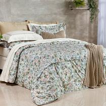 Edredom King Mel 3Pçs Dupla Face Estampado 400 Fios 100% Algodão Egípcio