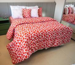 Edredom King Percal 180 fios Coração Amor Love Edredom King Percal 180 fios Coração Amor Love